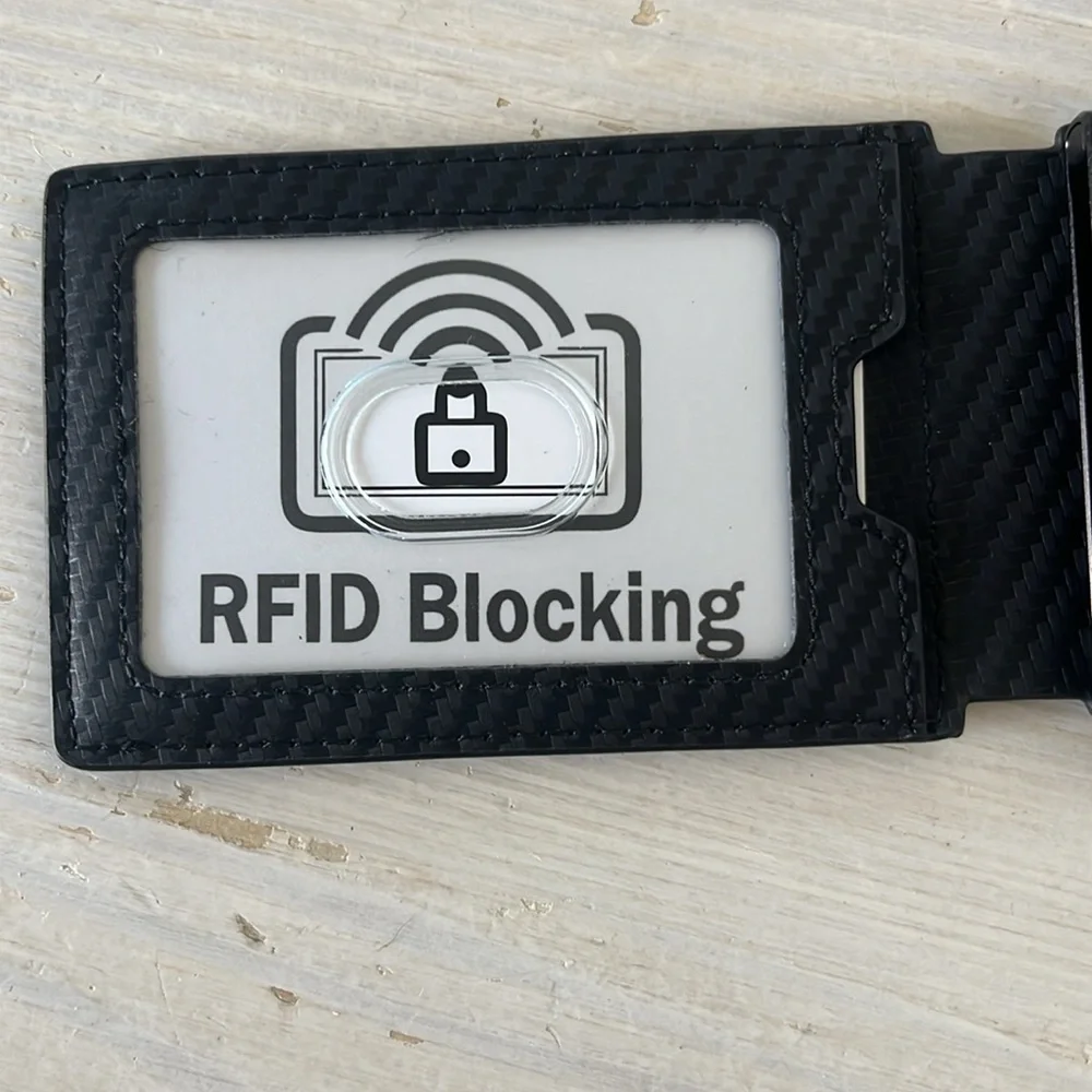 Himi RFID blocking wallet for men black leather NEW in box